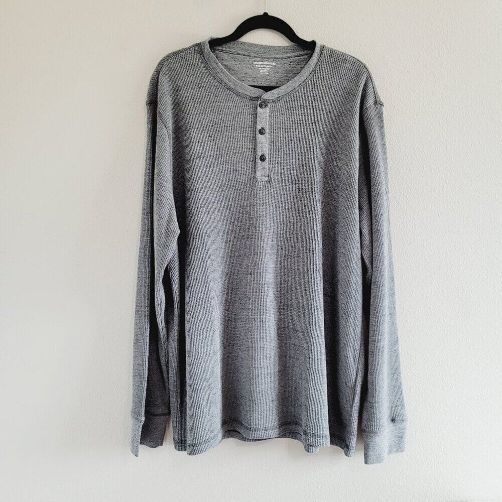 NWT Amazon Essentials Waffle Thermal Henley | Men’s XXL